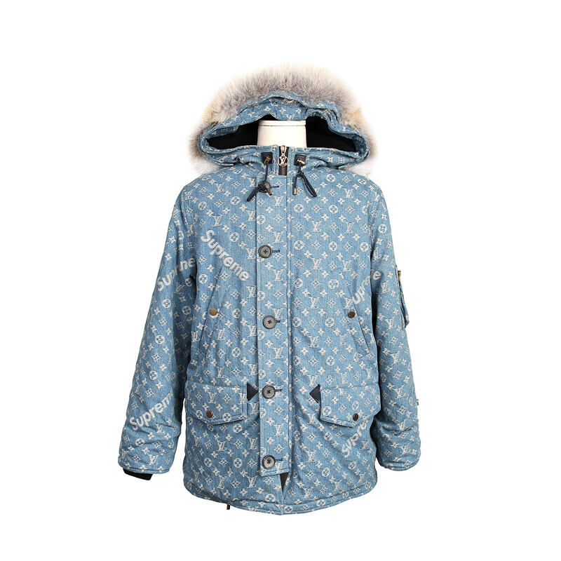 미스코코,루이비통 X 슈프림 데님 파카 N-3B PARKA 수프림패딩