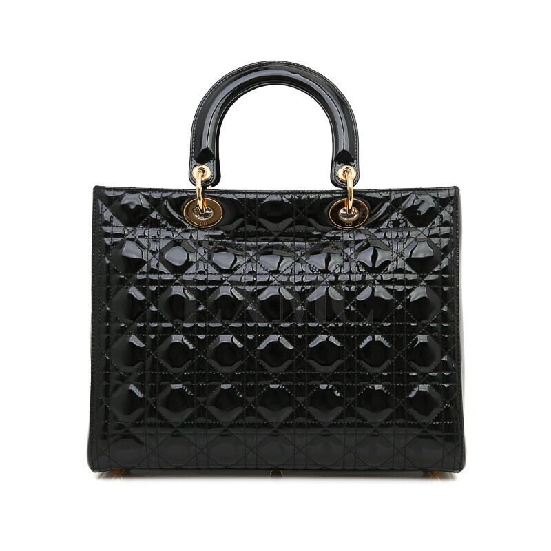미스코코,디올 레이디 디올 까나쥬 라지 블랙 LADY DIOR