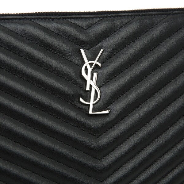 미스코코,생로랑 모노그램 마틀라세 클러치 라지 440222 블랙 은장 YSL